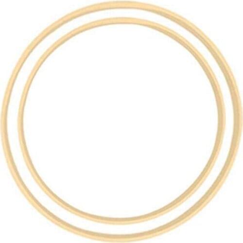 2x Dream Bamboo Rings,Wooden Circle Round Catcher for Flower Wreath House Garden Plant Decor Hanging Basket 18cm & 13cm