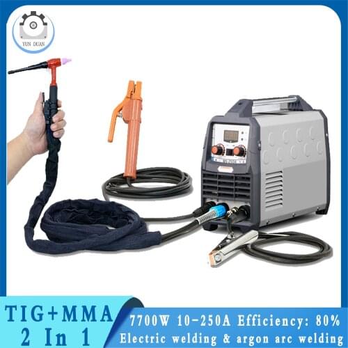 7700W 250A 220V Semi-automatic Welding Machine TIG Welding Inverter IGBT MMA 2 In1 Argon Arc Welding Machine Mini TIG ARC Welder