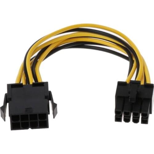 8 Pin to 8 Pin EPS Male to Female Power Extension PSU Mainboard Power Extension Adapter Cable R9UA