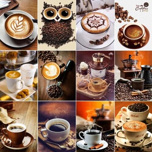 5D Diamond Painting Coffee Cup Full Round Diamond Embroidery Inlaid Cross Stitch Kit DIY Rhinestone Mosaic Home Decoration Gift