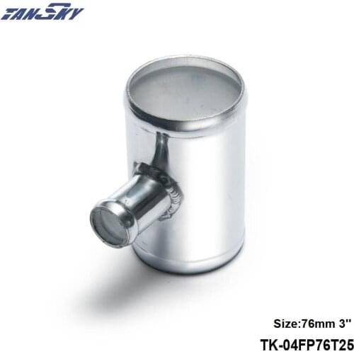 3" to 3" Aluminum Pipe 76mm To 76mm T Shape Tube Pipe for 25mm OD BOV For Ford Mustang 2005 - 10 V8 ZAP TK-04FP76T25