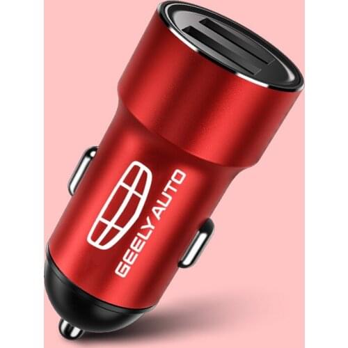 Car USB interface converter Car phone charger aluminum alloy Dual USB Car-charger Adapter for geely emgrand ec7 ec8 ck