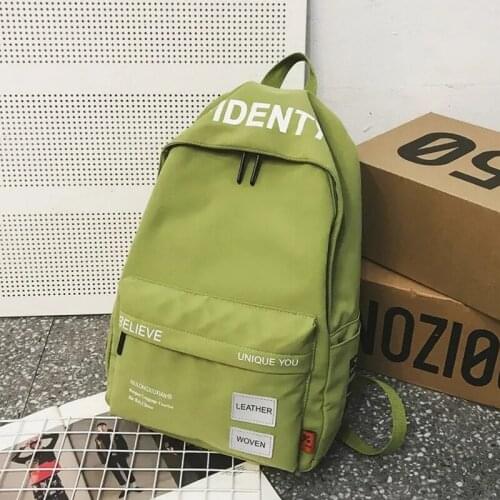 Big Women Backpack for Teenage Girls School Bags Boy Teen College Style Back Pack Youth Casual Bagpack Nylon Solid Black Backbag