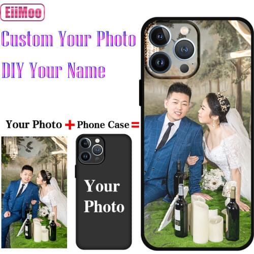 EiiMoo Photos Name Phone Case For iPhone 12 X 6S 6 5 S 7 Plus XR XS 11 Pro Max SE 2020 Case DIY Cover For iPhone 12 Mini Custom