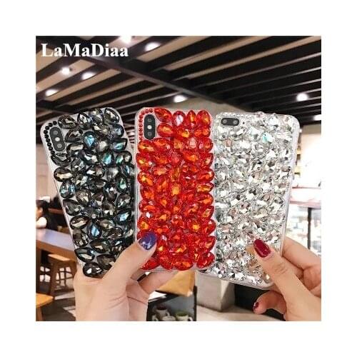 Luxury Bling Rhinestone Crystal Diamond Soft Back Phone Case Cover For Samsung S20Ultra S10 S9 S8 Plus Note20 Ultra Note 10 Plus