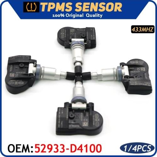Tire Pressure Monitor Sensor 52933-F2000 For Hyundai Elantra i30 Ioniq Kona Kia Niro Optima Sportage CAR TPMS 52933-D4100 433MHz