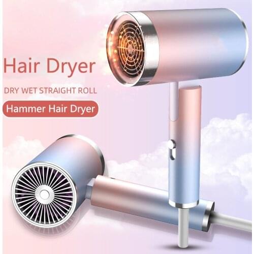 Electric Hair Dryer for 3 Speeds Strong Wind Fast Dry Fold Hairdryer Professional Salon Blow Hammer Fan Low Noise Household CF03