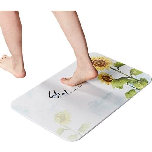 Diatom Mud Bath Mat Quick-drying Bathroom Entrance Door Mat Non-slip Absorbent Toilet Floor Mats Foot Pad Home Decoration
