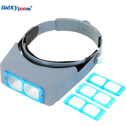 Headband Magnifier 1.5X 2X 2.5X 3.5X Watchmaker Magnifying Glass Eyewear Magnifier For Embroidery Reading Jewelry Loupe