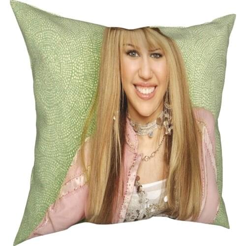 Hannah Montana Silk Pillowcase 2 Pcs Pillowcase Pillow Anime Dakimakura Pillow Case 45X45 Case Pillow Cover Pillowcase