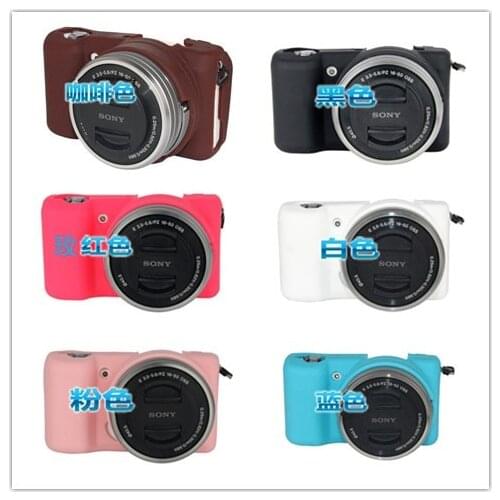 Nice Soft Silicone Rubber Camera Protective Body Cover Case Skin Camera bag for Sony A6000 ILCE-6000L 16-55 Leather Case Bag