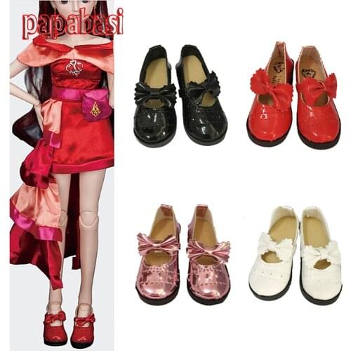 Papabasi 7.8cm 1/3 Dolls Fashion PU Leather Shoes fit 16inch 43cm doll for 60cm BJD SD nude dolls