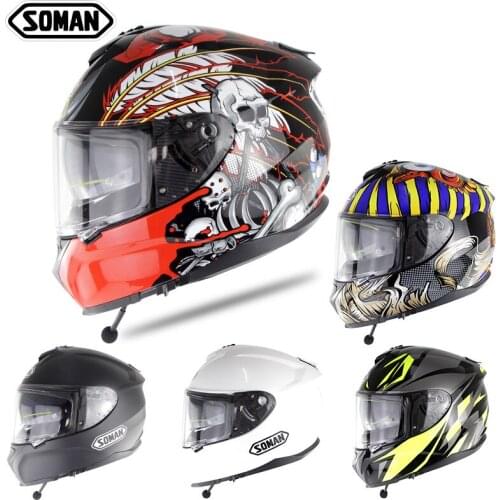 Motorcycle racing double lens Bluetooth helmet for men and women riding safety helmet 961 Bluetooth helmet ECE certification