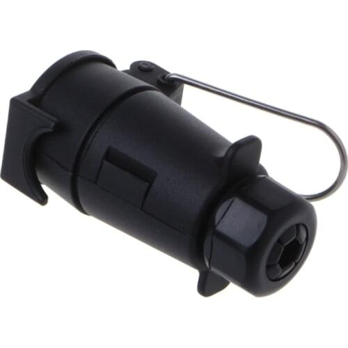 N0HF 7 Pin Waterproof Plugs Socket Adapter Tow Hook Towing Trailer Wire Connector