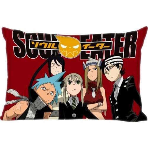 Big Size Anime Soul Eater Pillowcase Home Wedding Decorative Pillow Cover Rectangle Zipper Pillow Cases Satin Fabric A12.21