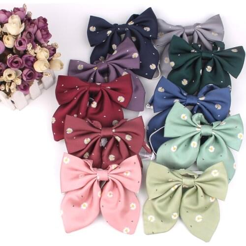New Dasiy Pattern Bowtie Casual Bow tie For Women Uniform Butterfly Bow knot Girls JK Bow Ties Cravat Children Bowties Neck Wear