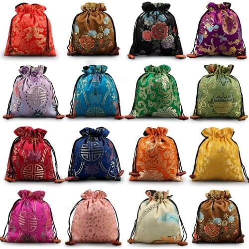 Wholesale 15PCS Big wooden bead packaging bag casket jewellery bag gift bag 28X35CM