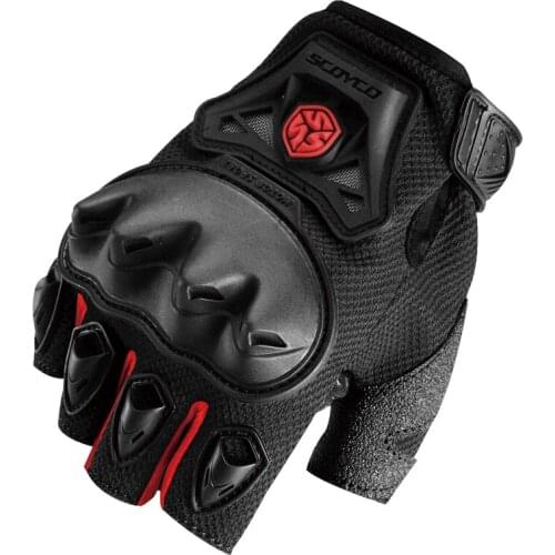 SCOYCO Motocross Off-Road Racing Gloves Motorcycle Riding Half Finger Gloves Summer Outdoor Sports Dirt Bike Enduro