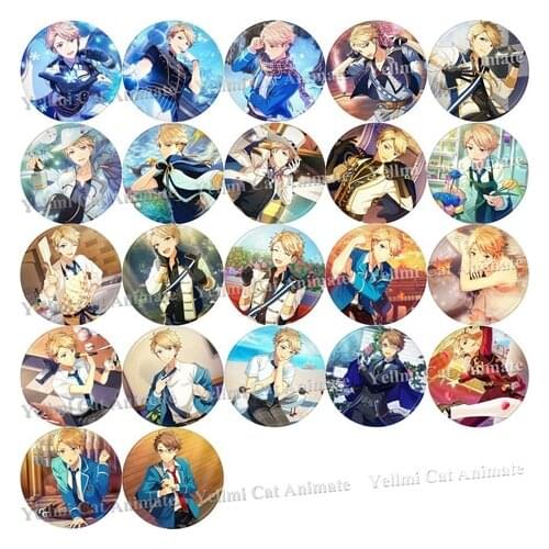 58mm ES the anime badges virtual idol knights Tsukinaga Leo Sena Izumi Brooch Buttons