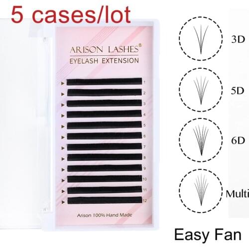 Easy Fan Volume Lashes 5/10 cases/lot Bloom Eyelash Extension Auto Flowering Rapid Blooming Fans Lashes Fast Delivery
