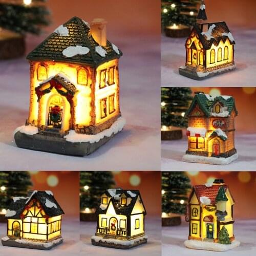Christmas Led Light House Merry Christmas Decorations For Home Xmas Gifts Cristmas Ornaments New Year 2022 Natale Navidad Noel