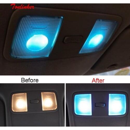 Tonlinker Interior Readlight Atmosphere LED Replace lamp for Hyundai Solaris 2010-19 Car Styling 2 PCS LED Lamp Cover stickers