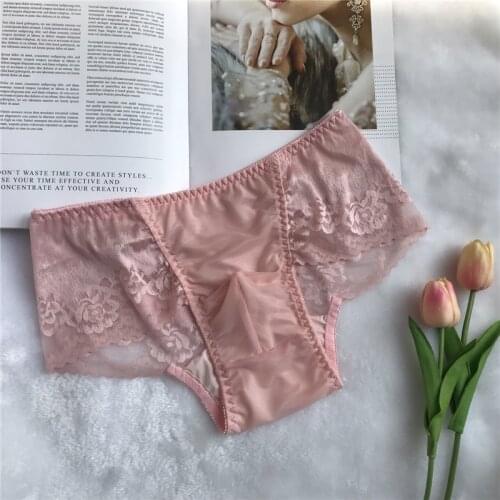 Men Briefs Lace Male Underwear Briefs Lace Sexy Men Lingerie Men Comfortable Floral Print Underpants Ropa Interior Hombre Briefs