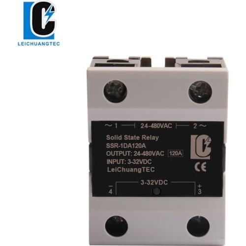 SSR/Single Phase Solid State Relay 120A DC Control AC SSR Relay 120DA LeiChuang TEC New