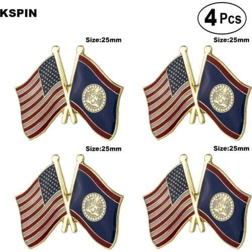 U.S.A.& Belize Friendship Flag Pin Lapel Pin Badge Brooch Icons 4pcs