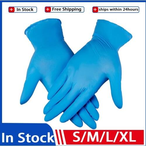 100pcs/lot Nitrile Gloves Pink Black Food Grade Waterproof Allergy Free Disposable Work Safety Gloves Nitrile Mechanic Glove