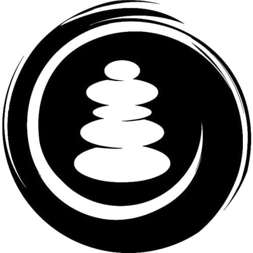 13.4cm*13.6cm Zen Spa Fashion Decor Vinyl Car Sticker Car Styling Black/Silver S3-6125