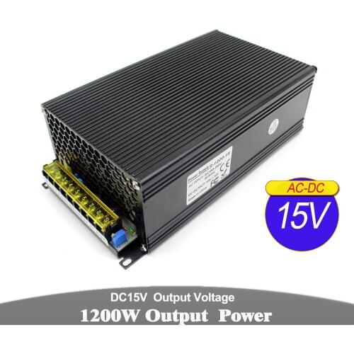 15V 80A 1200W Switching power supply Unit 110v 220v AC-DC SMPS Driver For LED Lighting CNC Router CCTV Monitor security