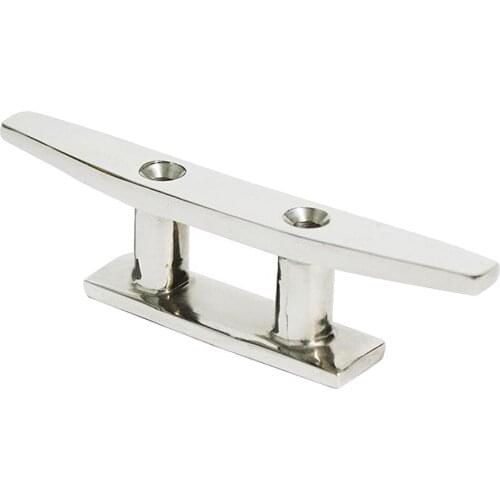 150mm STAINLESS STEEL 2 HOLE MARINE LOW FLAT BOAT CLEAT yacht deck