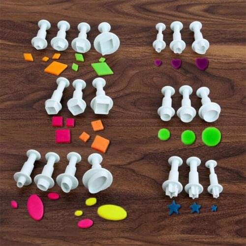Round Square Heart Star Flower Shape Fondant Cake Decorating Gum Paste Pastry Sugar Craft Cookie Cutter Mold Biscuit Tools