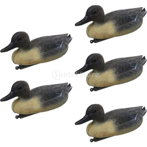 5 Pieces Lifelike Floating Male Duck Decoy Drake Hunting Decoys Garden Yard Decor Greenhand Gear