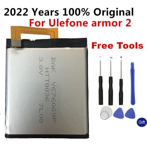 For Ulefone armor 2 battery 4700mAh 100% Original battery 5.0inch Helio P25 Original battery Mobile Accessories +Tools