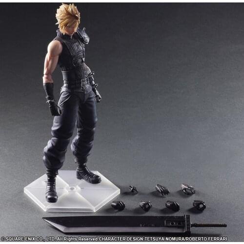 Animation game Play Arts remake PA change 2nd generation Cloud Strife figure about 26CM