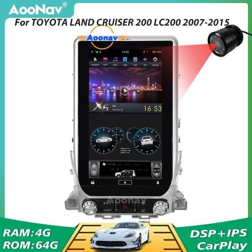 Car HD Tesla Touch Screen GPS Radio Multimedia player For TOYOTA LAND CRUISER 200 LC200 2007-2015 Radio Stereo Receiver Player