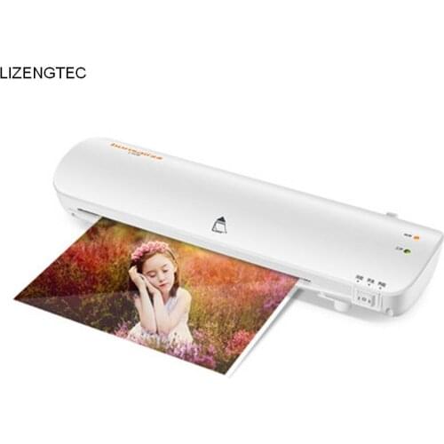 Free Shipping LIZENGTEC Professional Office Hot and Cold Fast Warm-Up Roll Laminator Machine for A4 Paper Document Photo
