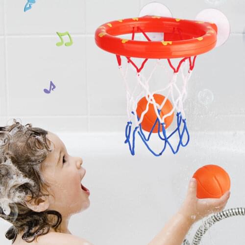 Baby Bath Toys Mini Basketball Bathtub Toys Strong Suction Cup Toddler Water Play Toy Childrens Shooting Basket Play Water Game