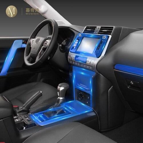 For Toyota Prado 2018-2020Car Interior Center console Transparent TPU Protective film Anti-scratc Repair film Accessories LHDRHD