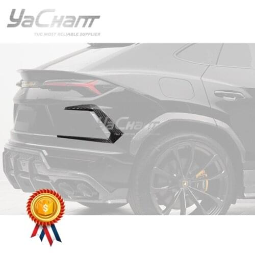 Carbon Fiber Side Vent Canard Fit For 2018-2019 URUS TPC Style Rear Bumper Side Vents 2PCS CF