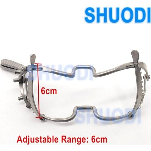 Dental Implant Adjustable Mouth Gag Opener Whitehead 13cm Length Stainless Steel Sand Blasting Teeth Whitening Retractor Tool