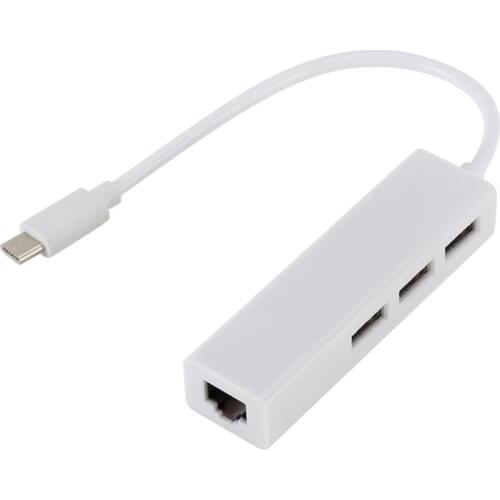 Multiple USB-C USB 3.1 Type C to USB RJ45 Ethernet Lan Adapter Hub Cable For Macbook PC LAN Adapter Cable