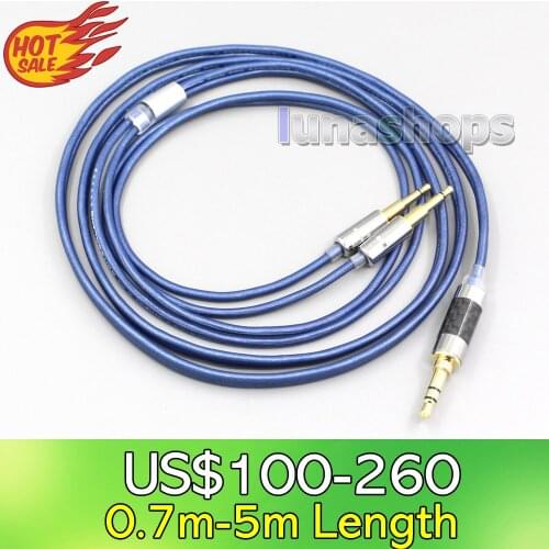 LN006446 Blue 99% Pure Silver Earphone Cable For Nighthawk Monoprice M650 Monolith M1060 M1060C M565