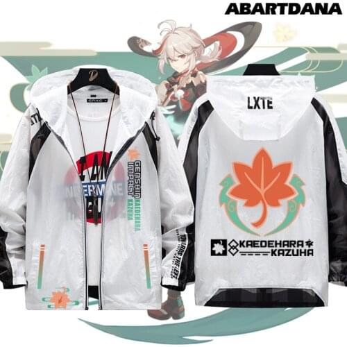 Kaedehara Kazuha Cosplay Game Genshin Impact Sunscreen Clothes Breathable Sunscreen Hooded Clothe Summer coat Halloween Party