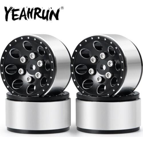YEAHRUN 4Pcs/Set Beadlock Wheel Rims Hubs 28.5mm OD for Axial SCX24 90081 1/24 RC Crawler Car Upgrade Parts
