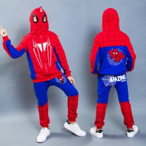 Boy Clothing Sets Spiderman Print Cotton Cartoon Jacket +T-Shirt +Pants Children Clothing 3 Pcs Baby Boys Spider Man Clothes Set