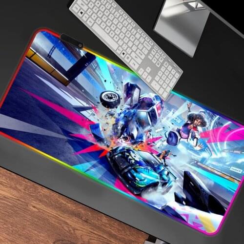 Destruction AllStars Silicone RGB gaming mouse pad large XXL size mouse carpet keyboard pad computer mouse pad with backlight