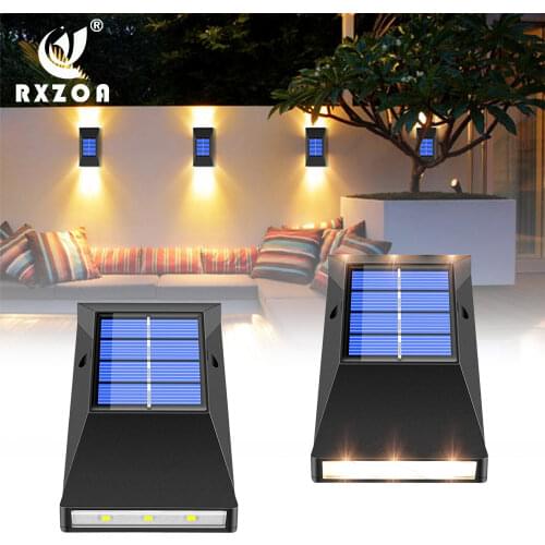 LED Solar Light Outdoor Lighting Wall Lamp Lights Up Automatically At Night Wireless Waterproof Installation for Courtyard